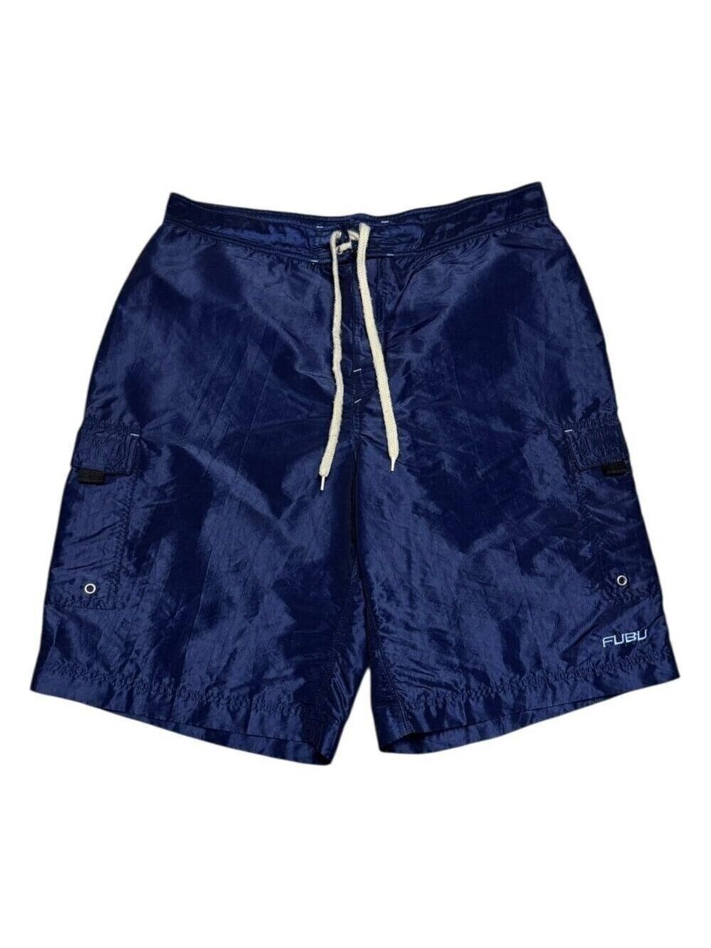FUBU Shorts Vintage 2000s Y2K Baggy Streetwear Summer Swim Trunks Mens XL